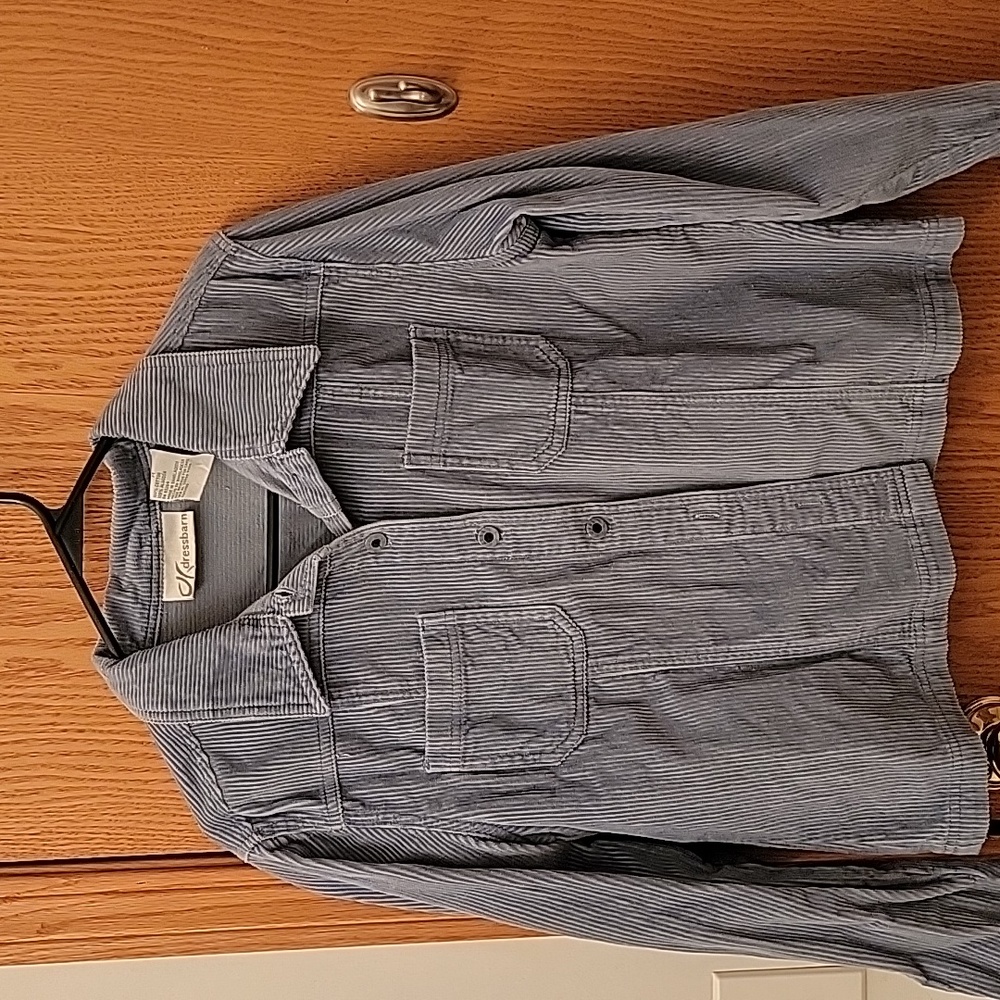 Dress barn corduroy shirt-jacket Light Blue,medium